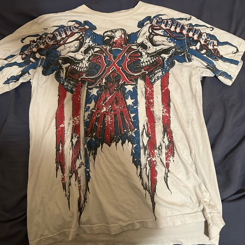 3XL Xtreme Couture Red White And Blue Tee